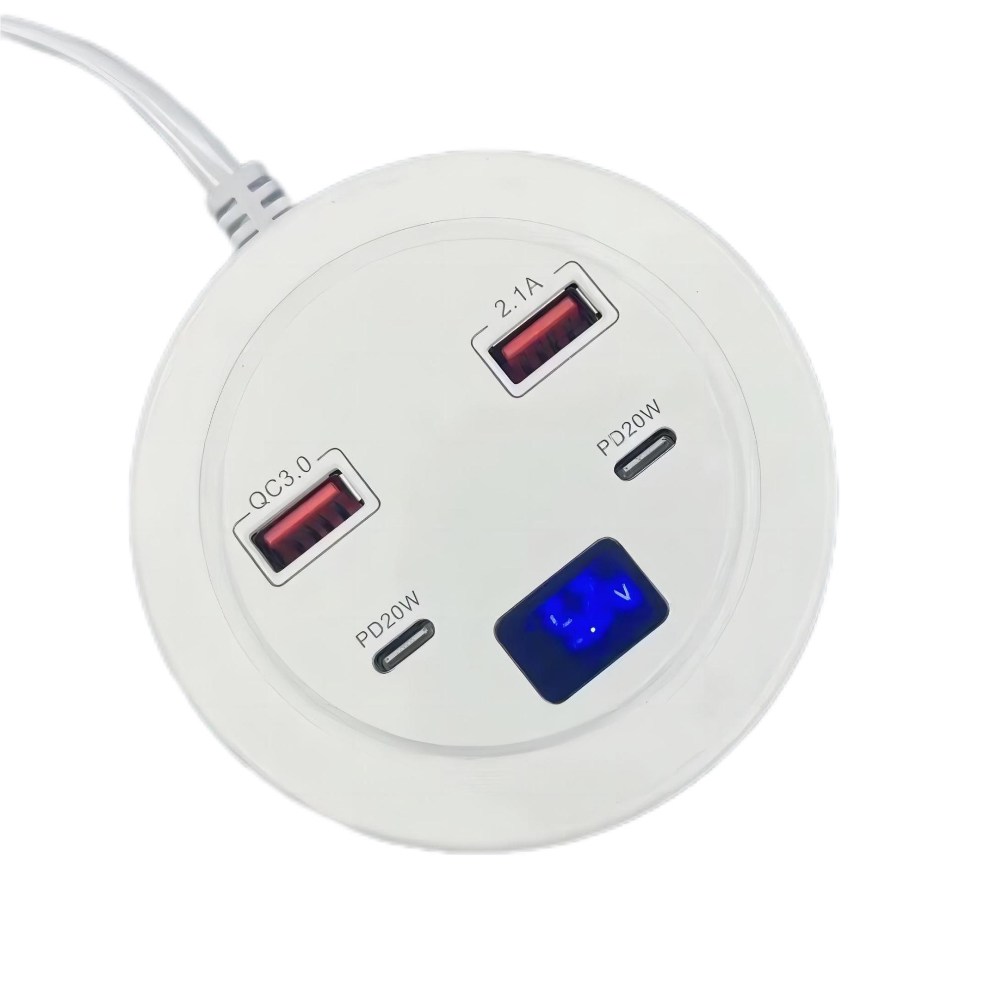 Power Socket Adapter 35w ( 2-TypeC , 2-Usb )